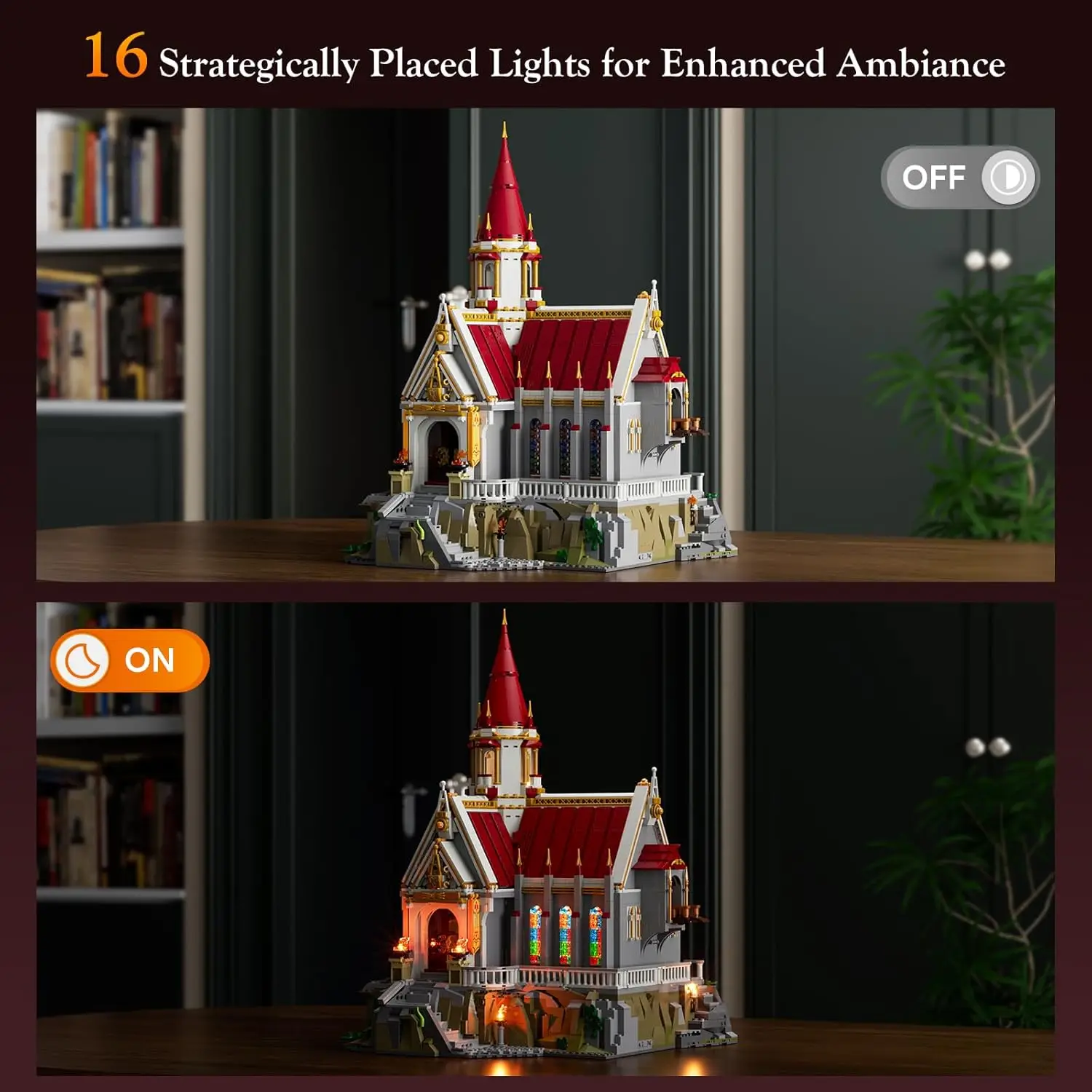 3209 pezzi set di mattoni da costruzione del tesoro del castello del re medievale set di esposizioni modulari per collezione di città di medie dimensioni