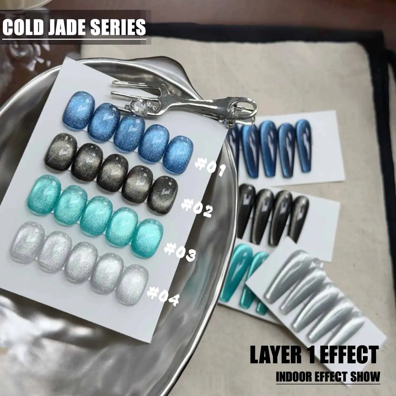 MIANEL 1 قطعة 12 مللي الصيف الأظافر الأزرق الأظافر ملبورن مبيعا الزجاج حبة القط العين هلام طلاء الأظافر الباردة القط العين طلاء الأظافر #3