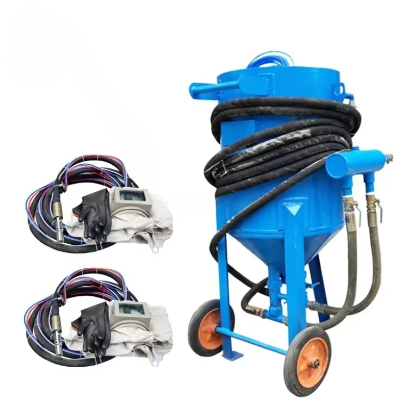 Mobile sandblasting machine professional outdoor large workpiece rust removal