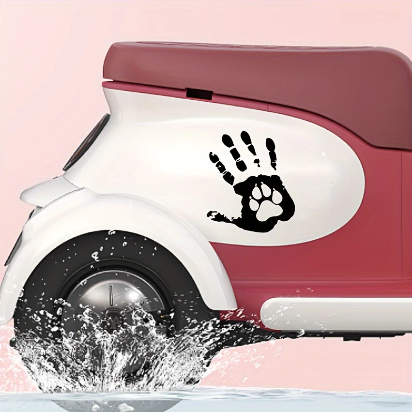 قطعة واحدة من ملصقات السيارات - شارات بصمات يدوية وطبعات مخالب تضيف لمسة مرحة على سيارتك وإكسسوارات سيارات الكلاب. #3