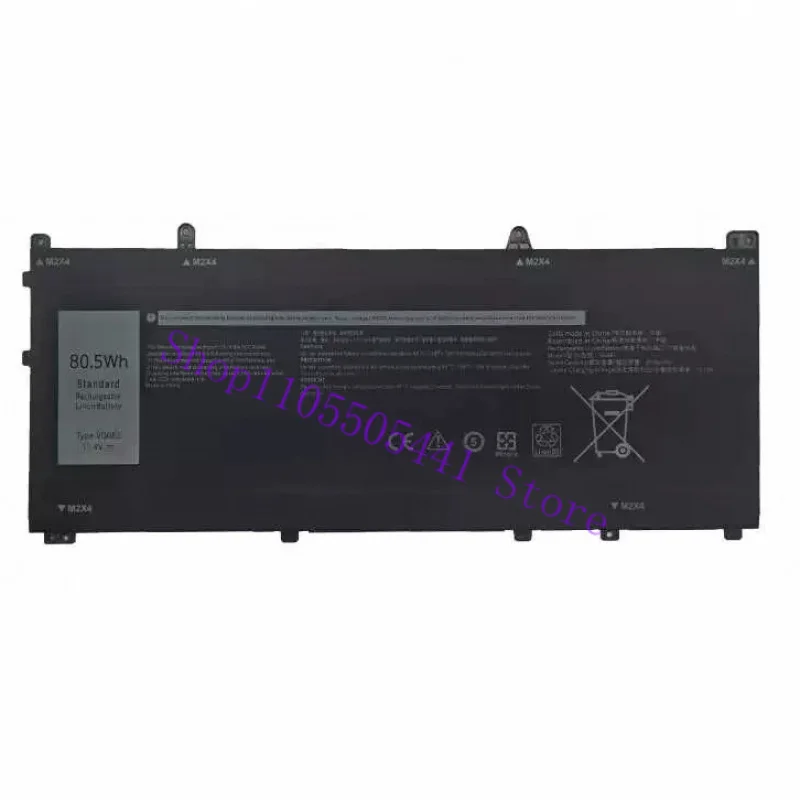 VG661 11.4V  80.5Wh Laptop Battery For DELL Alienware VG661 V4N84 X14 R1 R2