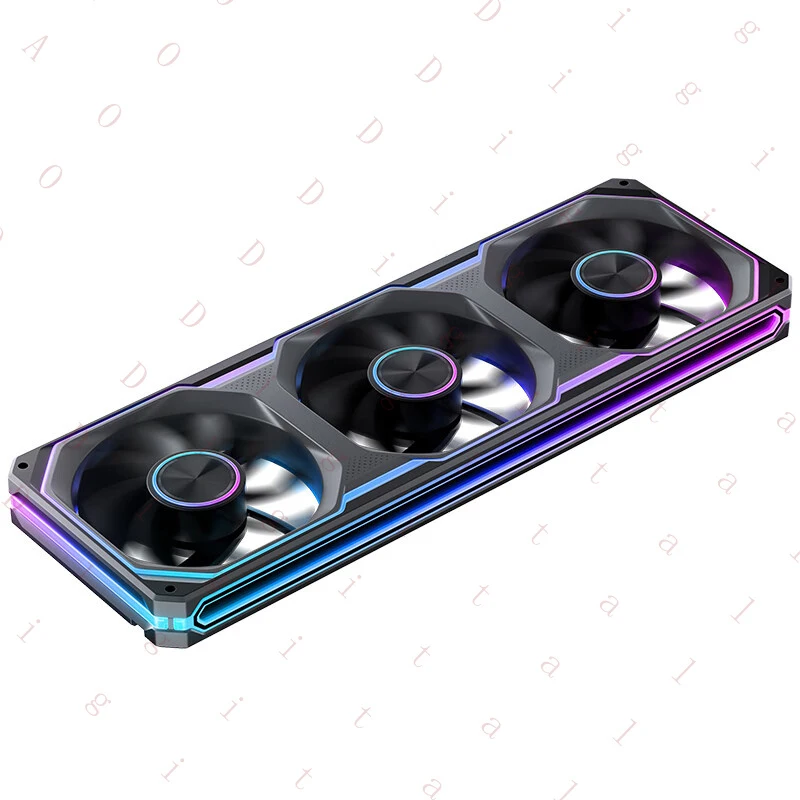 

WW for Qiaosibo XA-360BR Shadow Blade Black Reverse Blade Integrated Case Fan 12cm Computer 360 Water Cooling Fan