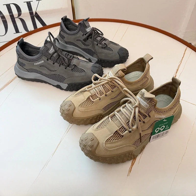 American Style Outdoor Men's Comfortable Soft Bottom Breathable Casual Shoes Hollow out Design Versatile Summer Shoes