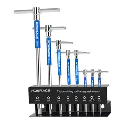 T Handle Hex Wrench Set Hex Key Nonslip 2/2.5/3/4/5/6/8/10mm Versatile Portable Metric Professional Allen Wrench Sliding