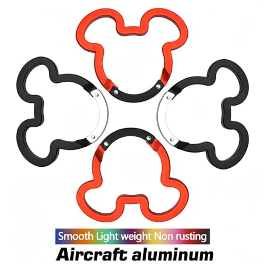 الألومنيوم ماوس Ea حلقة حلقة تسلق كليب 3 ih لطيف ماوس الربيع تحميل بوابة صغيرة المفاتيح حلقة تسلق مجموعة مشابك التخييم في الهواء الطلق صغيرة #2