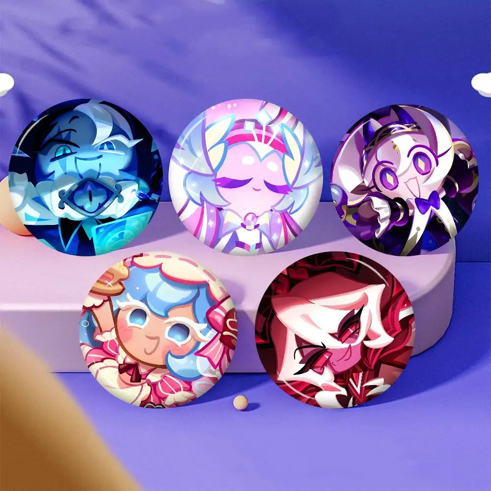 Cute C-Cookie Run Kingdom-S Anime Button Pin Handmade Brooch for Clothes Cartoon Badge Backpack Decoration Jewelry Accessories view 4