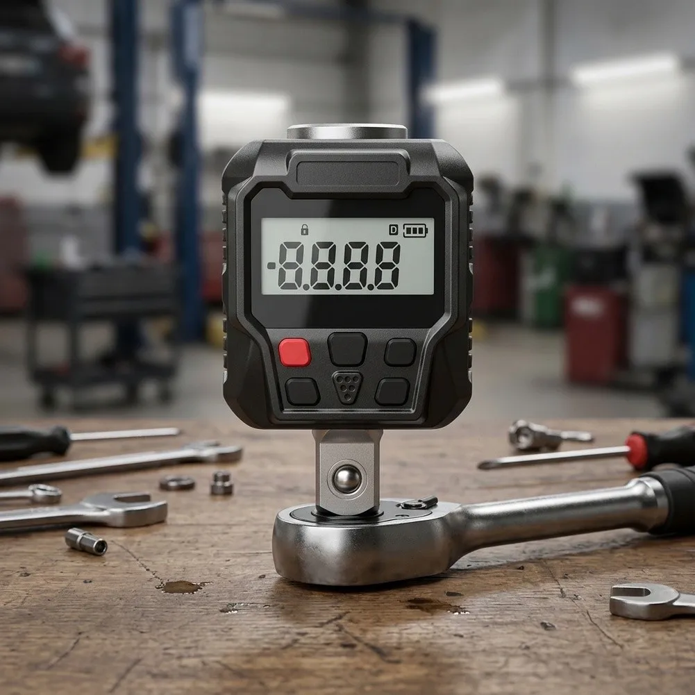 Digital Torque Adapter NLJ01 with 17-340 NM Range and 1/2 Inch Square Drive for Controlled Tightening in Maintenance Work