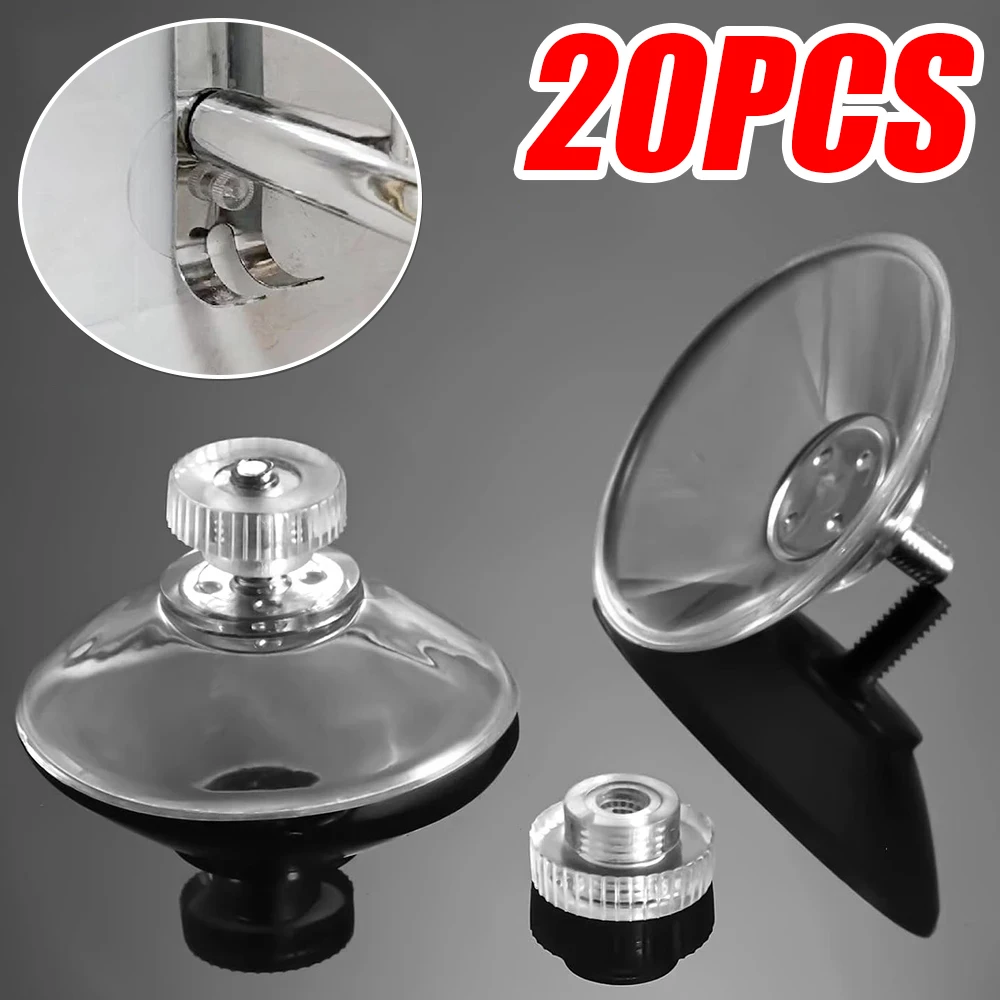 PVC Strong Sucker Cups Hook Clear Adhesive Suction Cups with Screws Nut Bathroom Glass Towel Hook Car Sunshade Suction Cups Hook