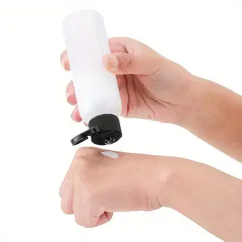 5 ks 30/50/100 ml znovu naplnitelná prázdná plastová průhledná lahvička s odklápěcím víčkem přenosná squeeze šampon/kondicionér cestovní lahvičky 8 nejlepší prodej velkoobchod s prázdnými lahvemi od šamponu - №8