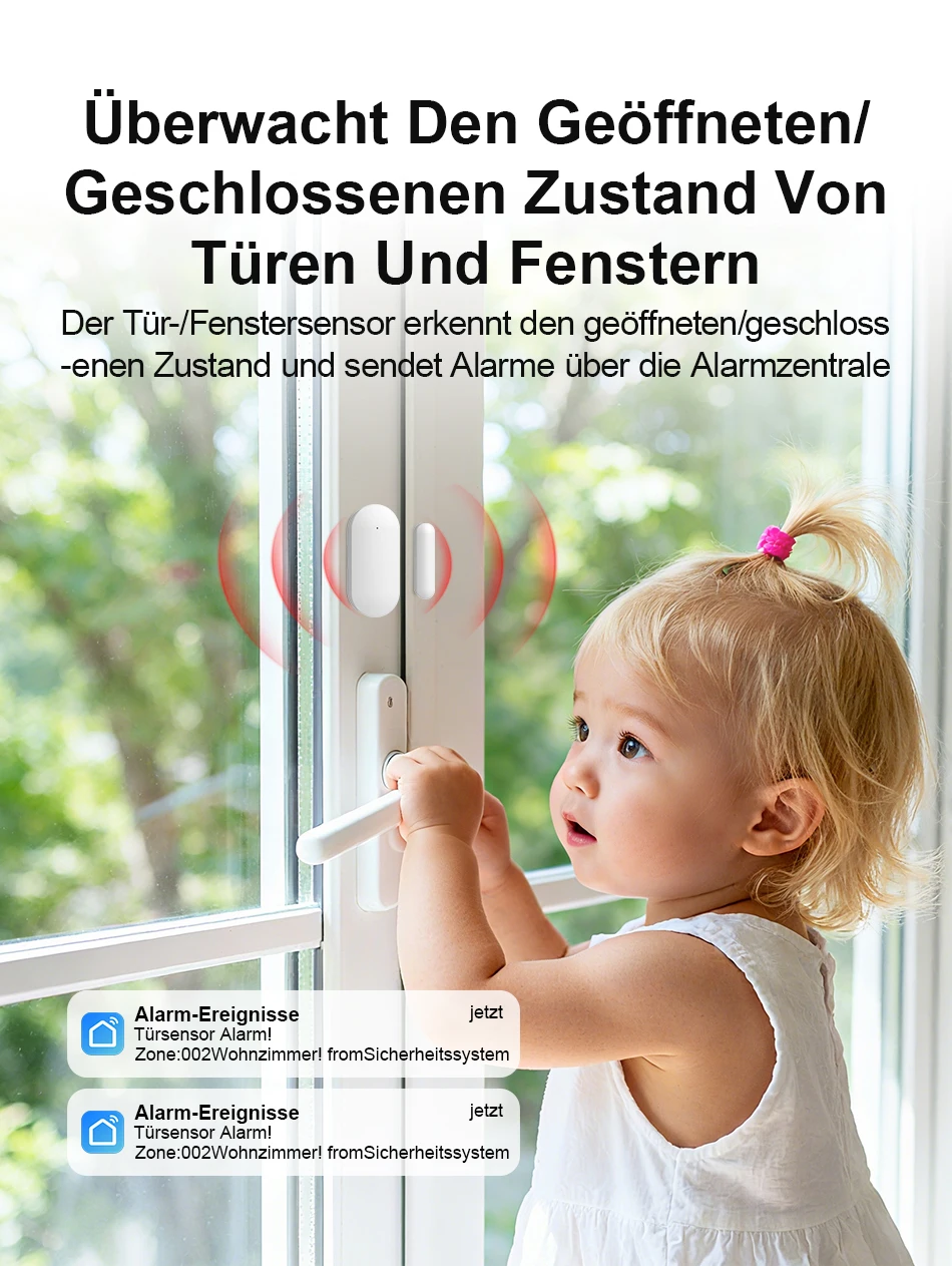 PGST Alarmanlage Einbruchschutz WiFi 2G GSM Works with Tuya Smart Life kabelloses Sicherheits Set für Zuhause Gewerbe Tür Fenster Sensoren Fernüberwachung per Smartphone – Detail 6