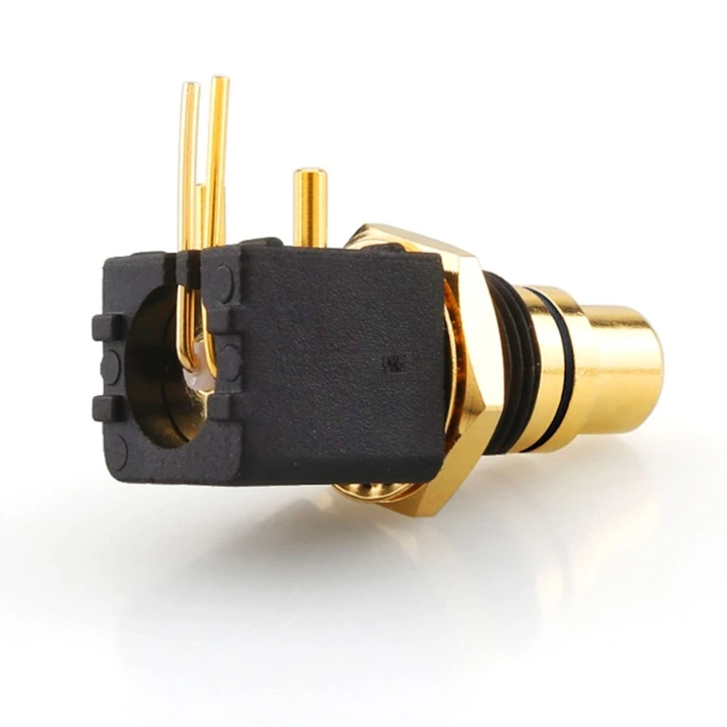 BNC أنثى سوكي الزاوية اليمنى PCB-جبل موصل محوري RCA أنثى المقبس محول 90 درجة مسح الفيديو المقبس