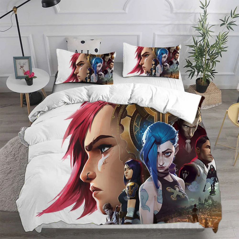 

Bedding Sets LOL Jinx Arcane Australia /Europe/USA Full Queen King Size Quilt Duvet Cover Pillow Case 2-3 Pieces Sets