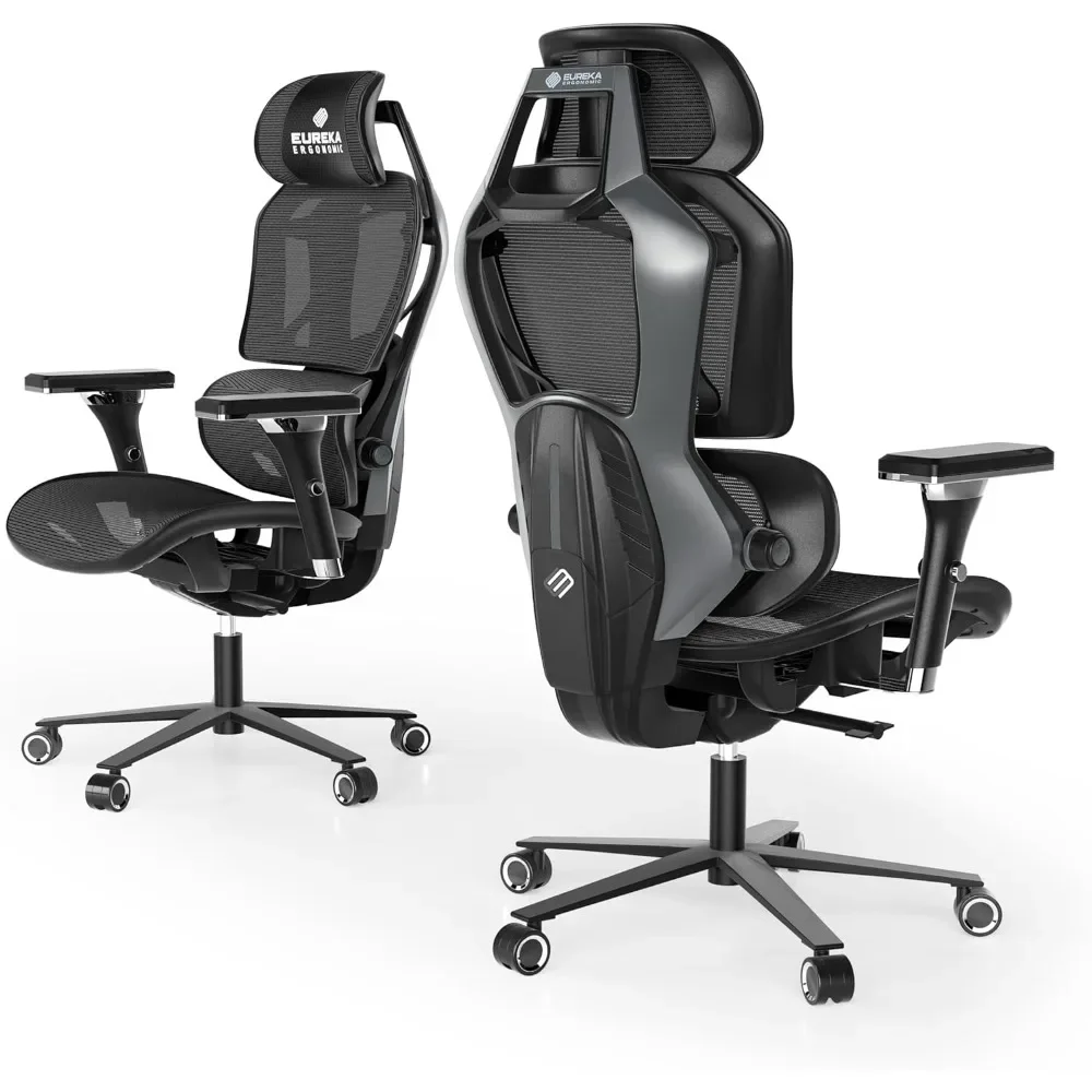 

Gaming Chair, Home Office Desk Chair with Lumbar Support, Breathable Ergonomic Mesh Chair with 4D Armrests,