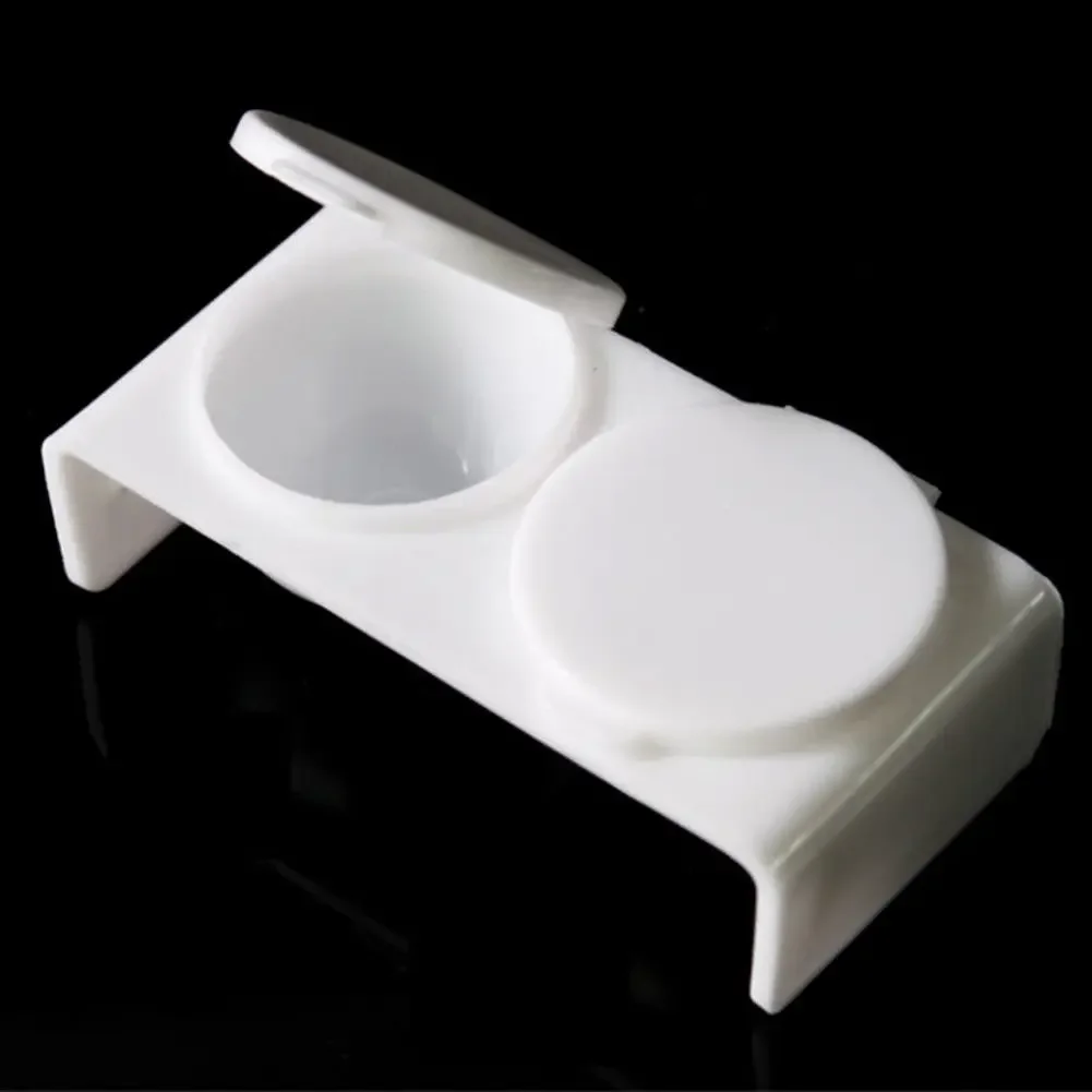 Acryl Flüssigkeit Schüssel Kunststoff Dappen Dish Schüssel Tasse mit Kappe Flüssigkeit Glitter Acryl Pulver Nagel Stift Waschen Kaviar Nagel Styling Werkzeuge