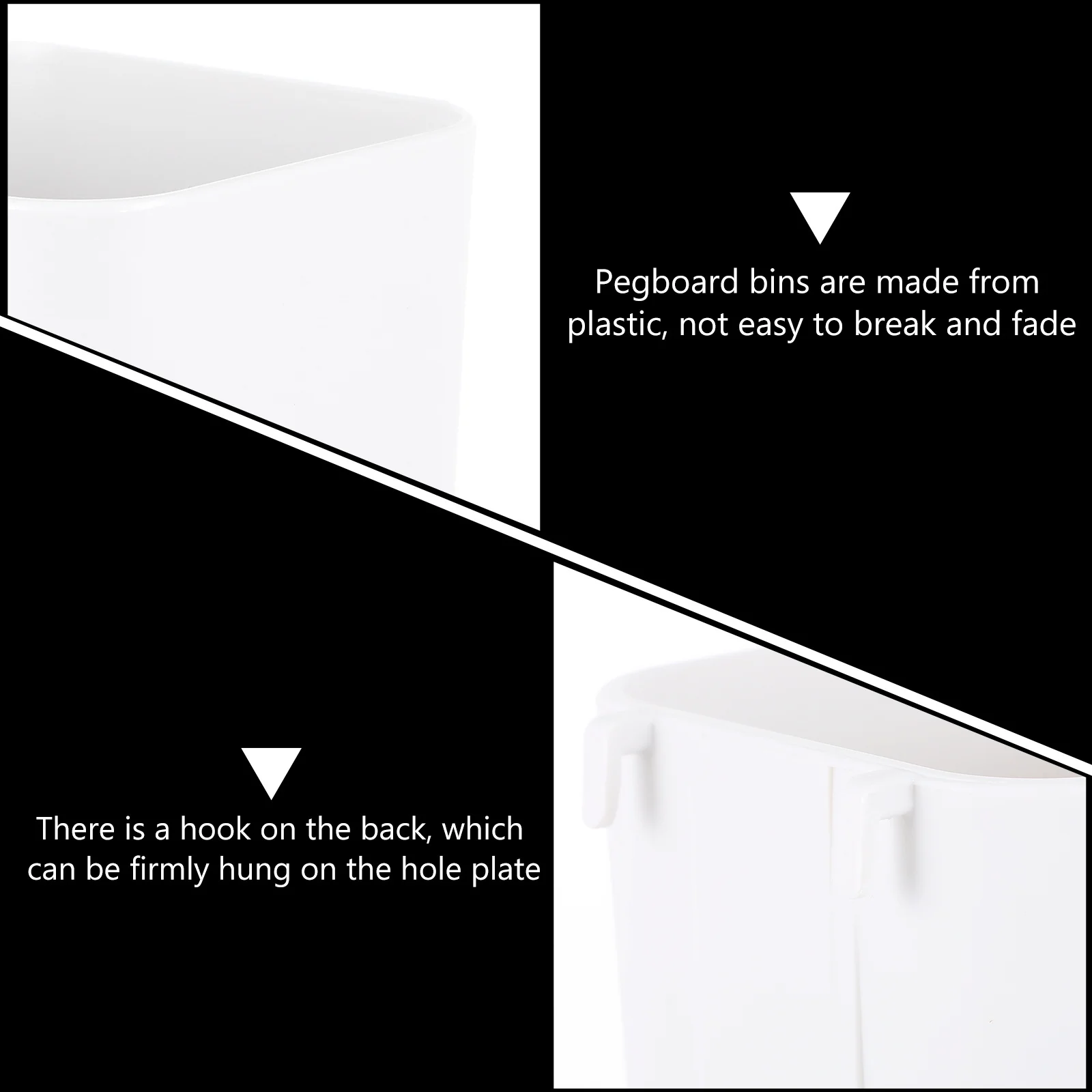 

1Pcs Pegboard Plastic Bins Storage Containers Organizer for Screws Nails Bolts Nuts Small Parts Pegboard Accessories