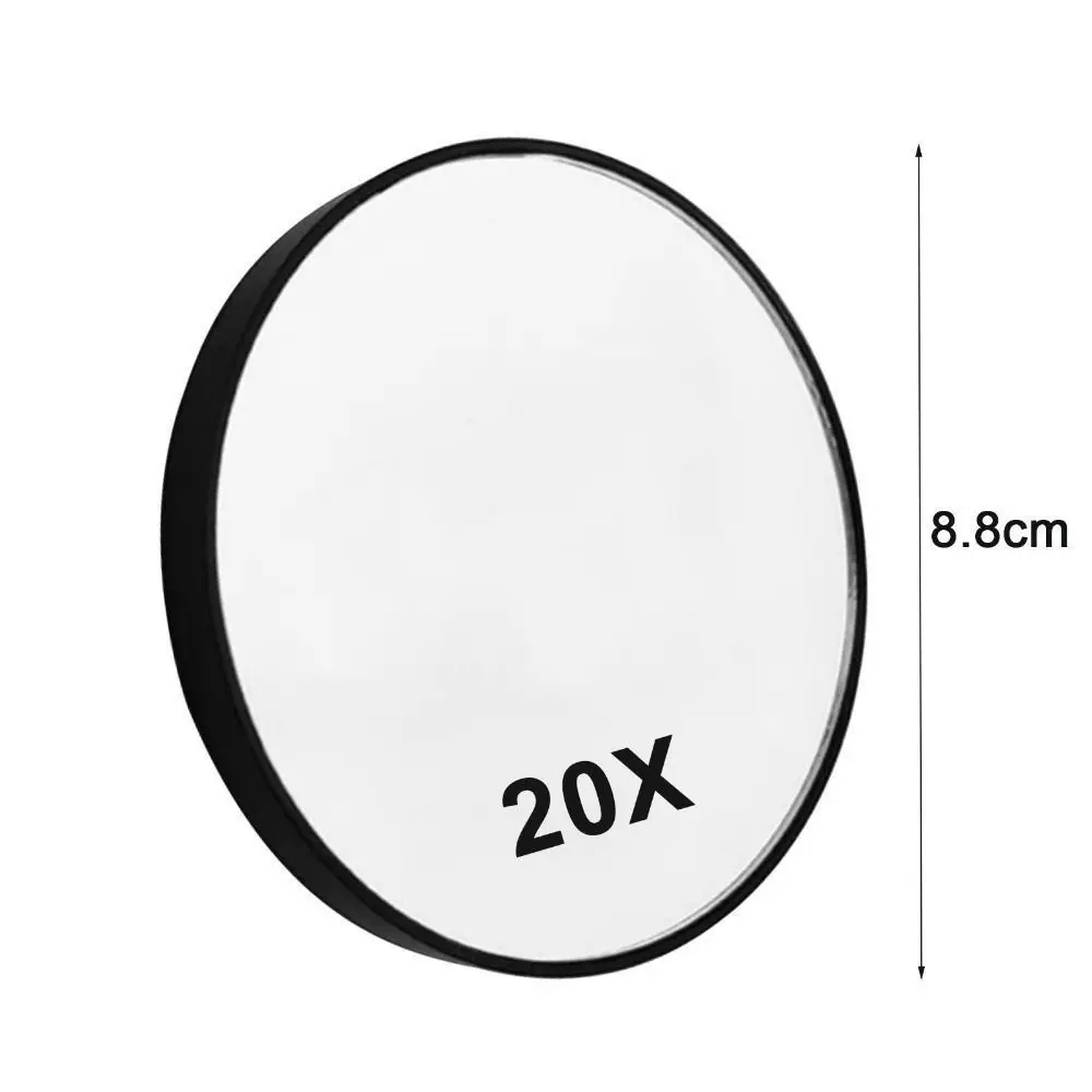 Miroir de maquillage portable pour femmes, outil de maquillage, forme ronde, grossissant 10/20/30x, ABS, blanc, cosmétique