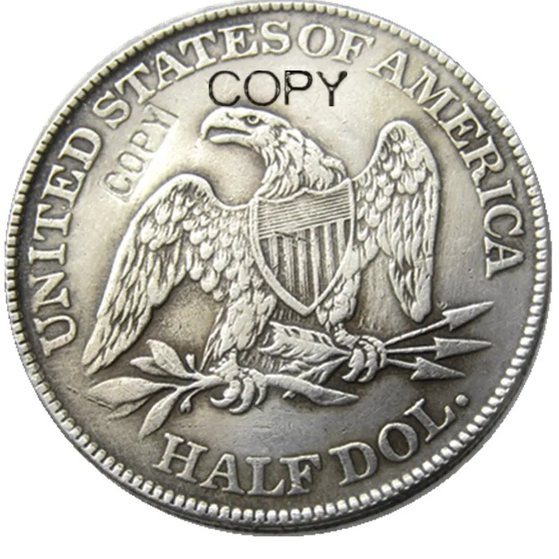 US 1862 Liberty Seated Half Dollar Silver Plated Copy Coins