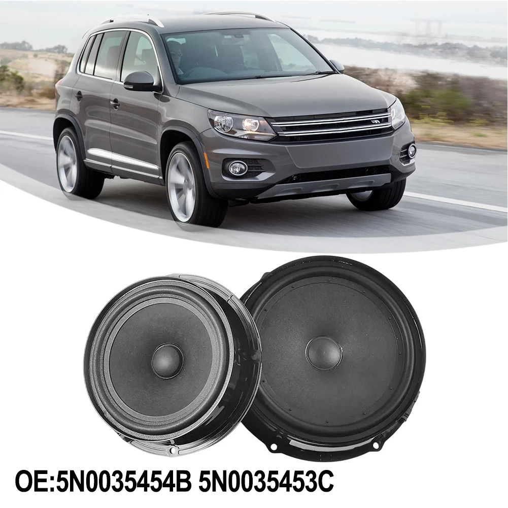 Woofer 5N0035454B Front 5N0035453C Rear For Tiguan 2009-2019 Front And Rear Woofer Black ABS Audio Parts Interior Accessories