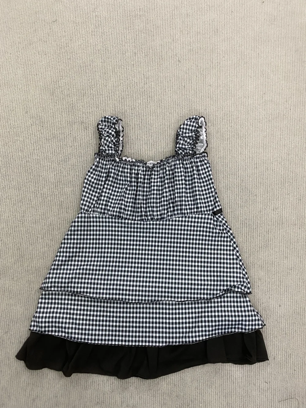 Sweet Light Retro Plaid Patchwork Backless Top Summer Japanese Lace Bow Vest Fresh Fashion Sleeveless Girls Wear Versatile