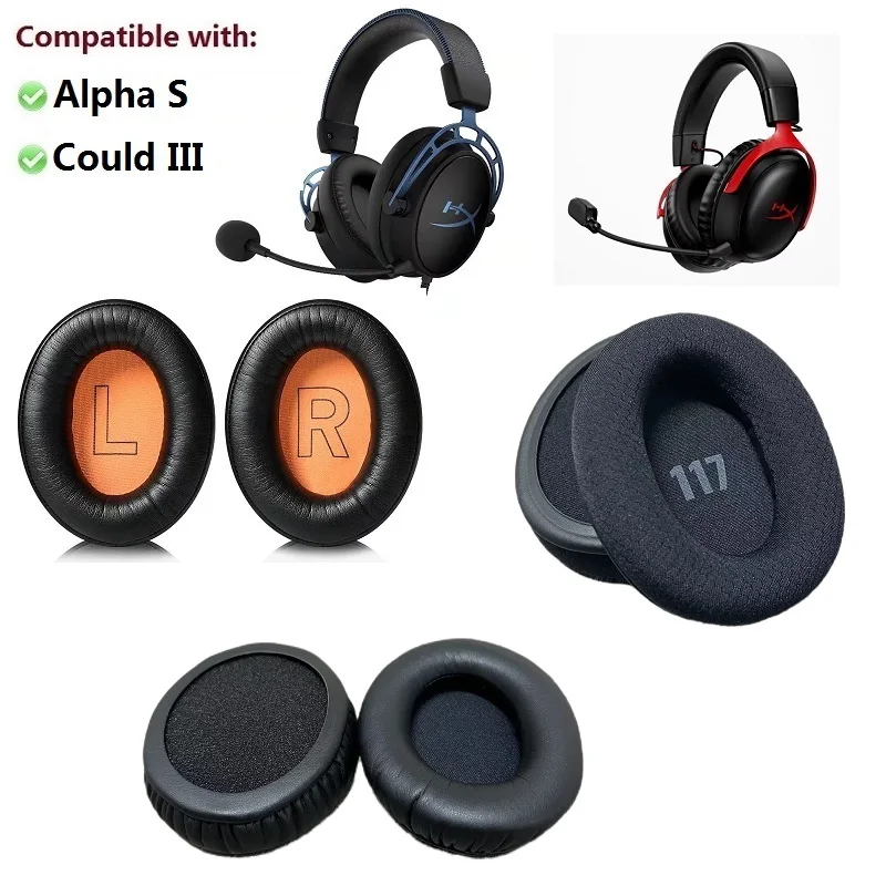 Ear pads For HyperX Alpha S/Could III Headphones Replacement Could 3 Ear Covers earmuffs ear pillows Ear cushions