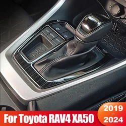 For Toyota RAV4 XA50 2019 2020 2021 2022 2023 2024 RAV 4 Hybrid Stainless Steel Car Gear Shift Panel Cover Trim Accessories