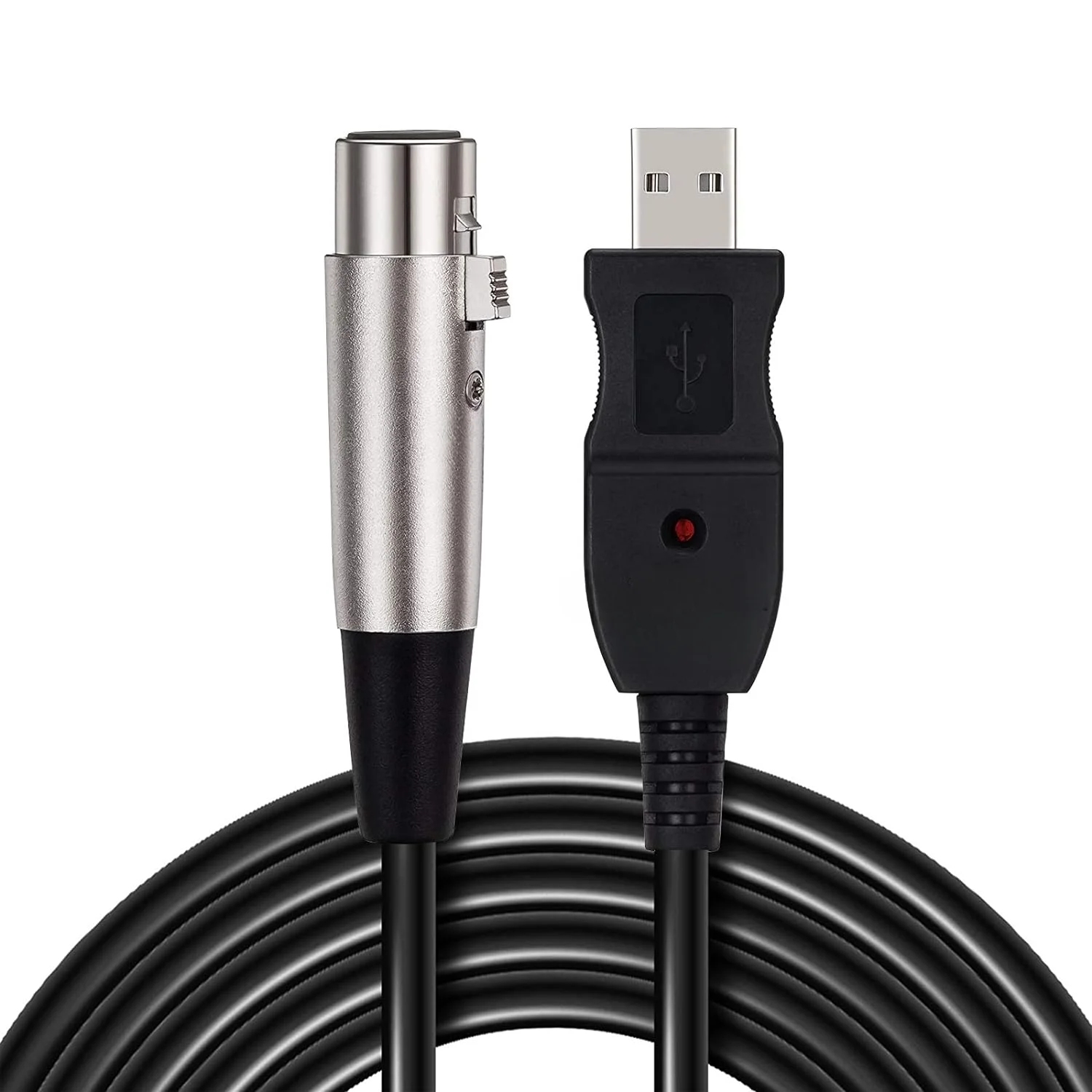 XLR(3-Pin) To USB Mic Link Converter Studio Audio Cable Connector Cords Adapter for Laptop Microphones Or Recording