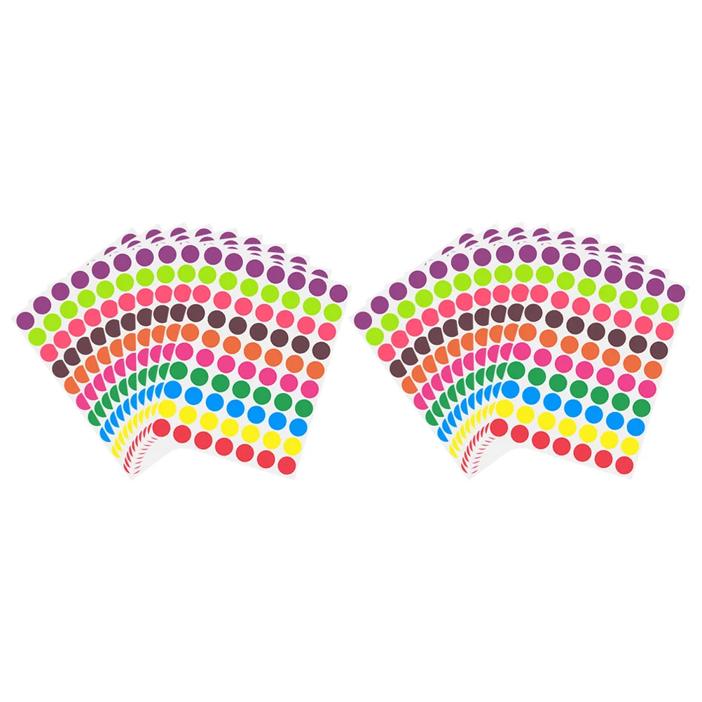 

1400 Pcs Colorful Dot Stickers Paper Bag Label Colored Round Sealing Circle Small Dots