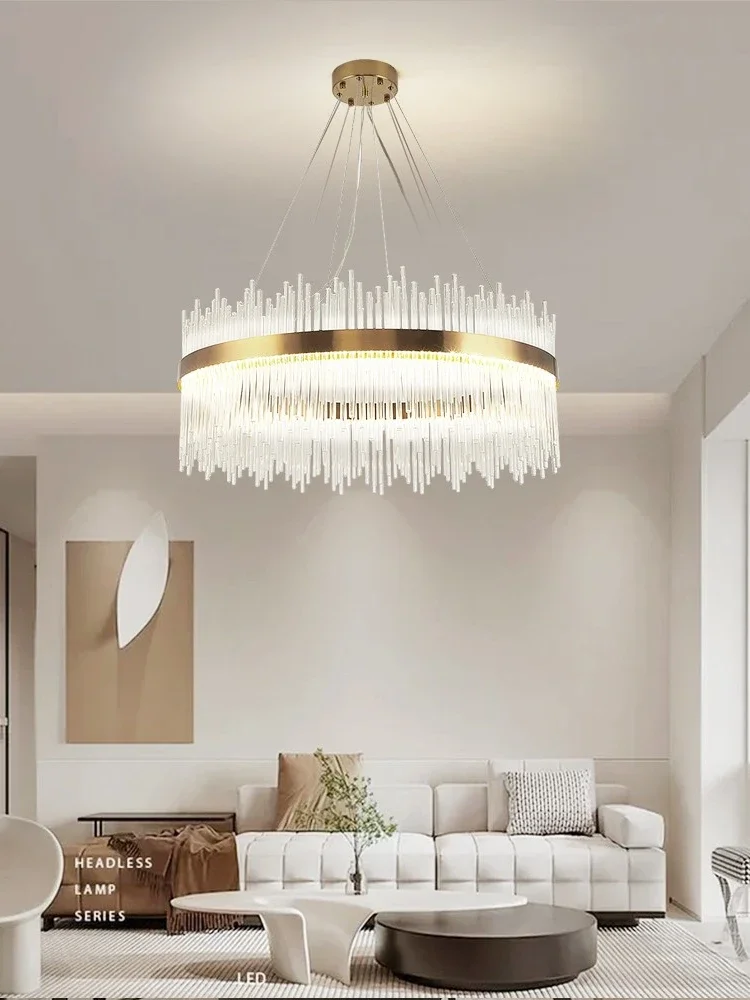 

Modern Minimalist Luxury Crystal Pendant Light for Living Room Bedroom Dining Room LED Energy-saving Nordic Pendant Lamp