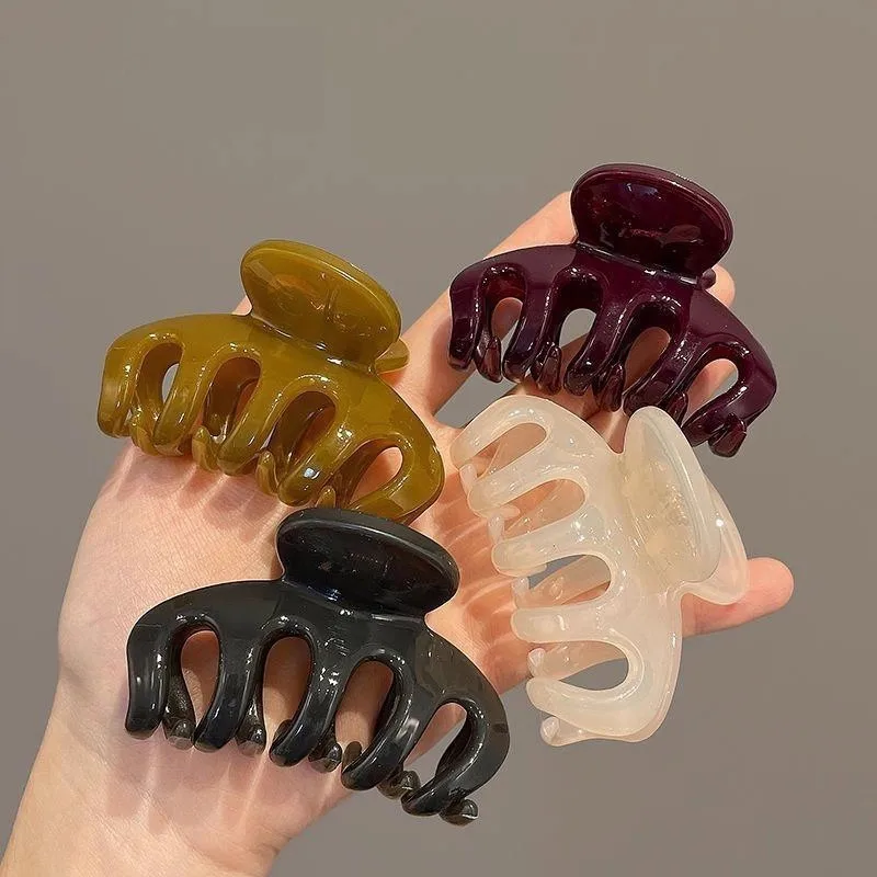 Pinza para el pelo de calabaza pequeña y sólida para mujer y niña, adorno para el pelo dulce, pinza para el pelo, accesorios para el cabello a la moda