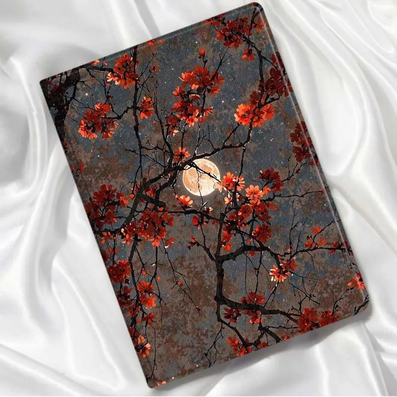 Blooming Tree Full Moon Lake For Xiaomi Redmi Mi Pad 8 7 6 5 4 2 SE K 12.4 11.2 12.1 11 8.8 Pro Max Ultra Inch Tablet Case