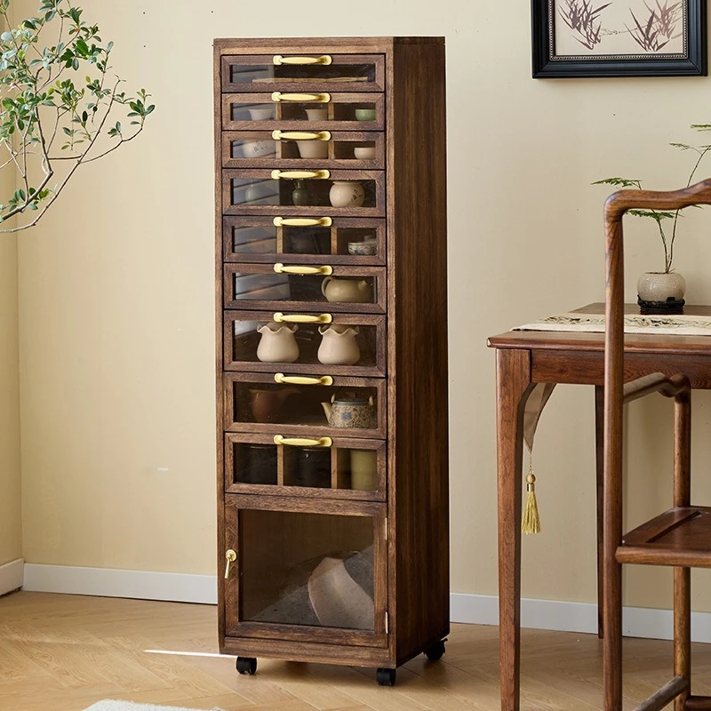 

Solid wood dental cabinet, tea rack