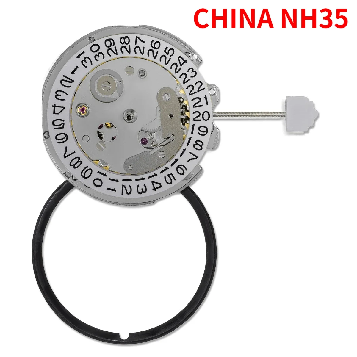 High precision Chinese made NH35 NH36 mechanical movement, single/double calendar, Japanese NH35/36 movement replacement parts image 3