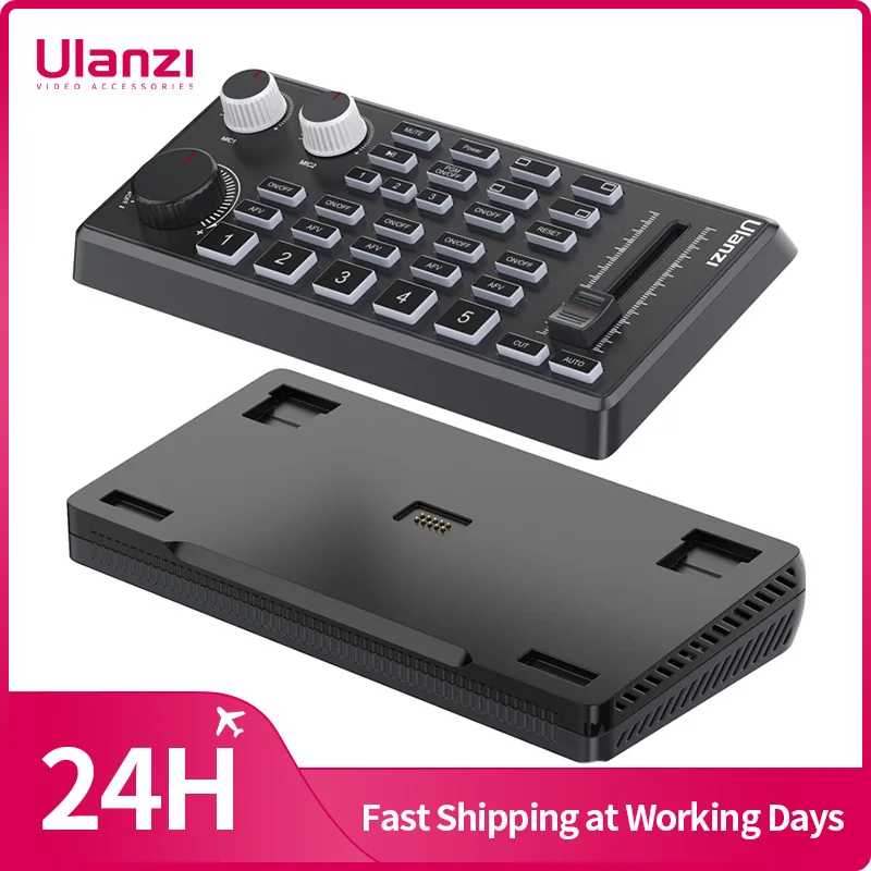 

Ulanzi DD02 HD Live Stream Switcher HDMI Input Type-C USB3.0 Output Live Switcher for PC Laptop Monitor Mixer Mic Camcorder