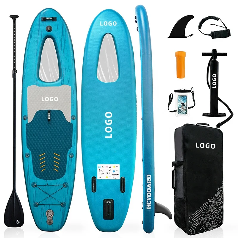 

10'6"*32"*6" Surfboards Paddleboard Stand up Paddle Board Inflatable Sups with High Transparency TPU Window