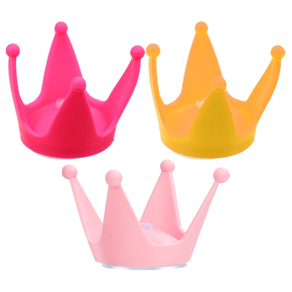 

3pcs Motorcycle Decoration Durable Silicone Crown Bright Color Suction Cup Easy Installation Bike Ski Helmets Accessories