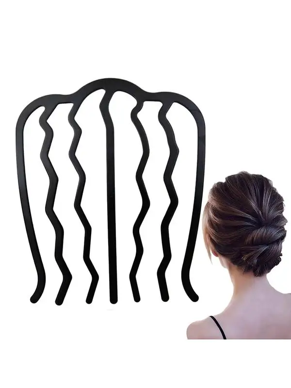 Haar Kam Clips Voor Styling U-Vormige Fijne Haar Kant Kammen Vrouwen Franse Twist Haar Kammen Bruiloft Fijn Haar Vrouwen Metalen Haar Kammen