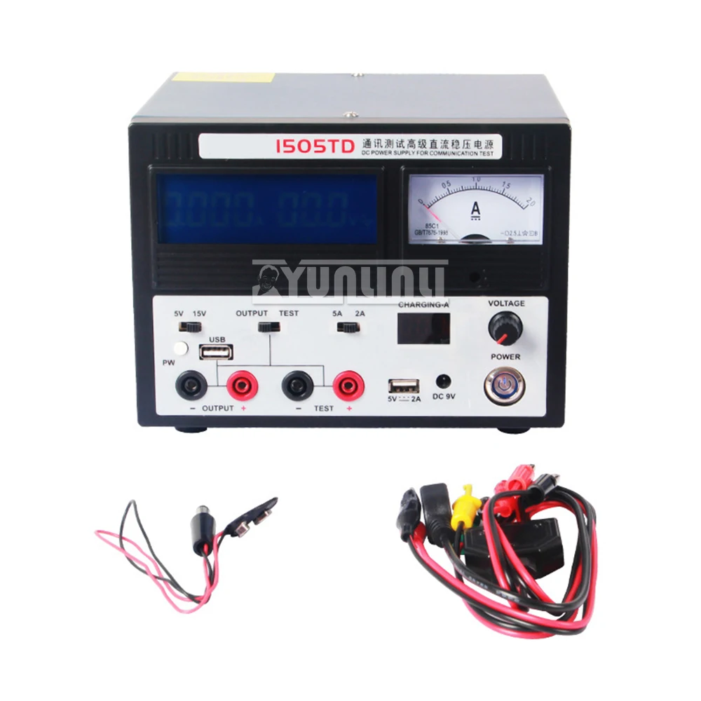 1505TD Mobile Phone Repair Power DC Regulated Voltage Power Supply Switching 15V2A5A Ammeter 4 digit adjustable