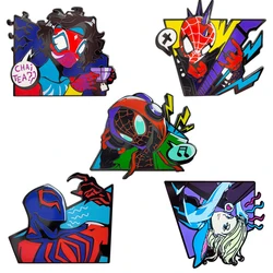 Disney SpiderMan: Across The Spider-Verse Enamel Pins Kawaii Avengers Brooch for Jacket Backpack Gifts