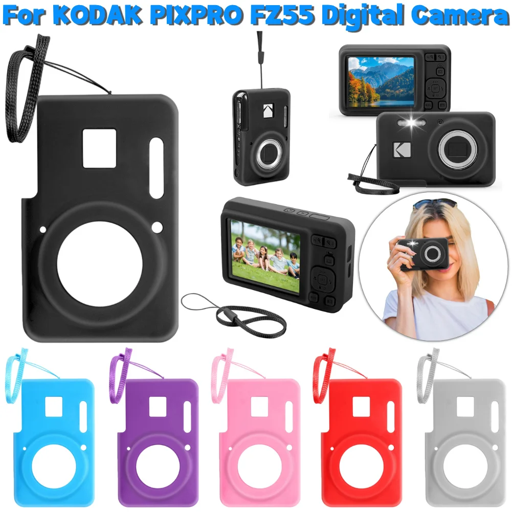 For KODAK PIXPRO FZ55 Protective Case Soft Silicone Anti-Scratch Lightweight Camera Sleeve Camera Body Cover Camera Accessories