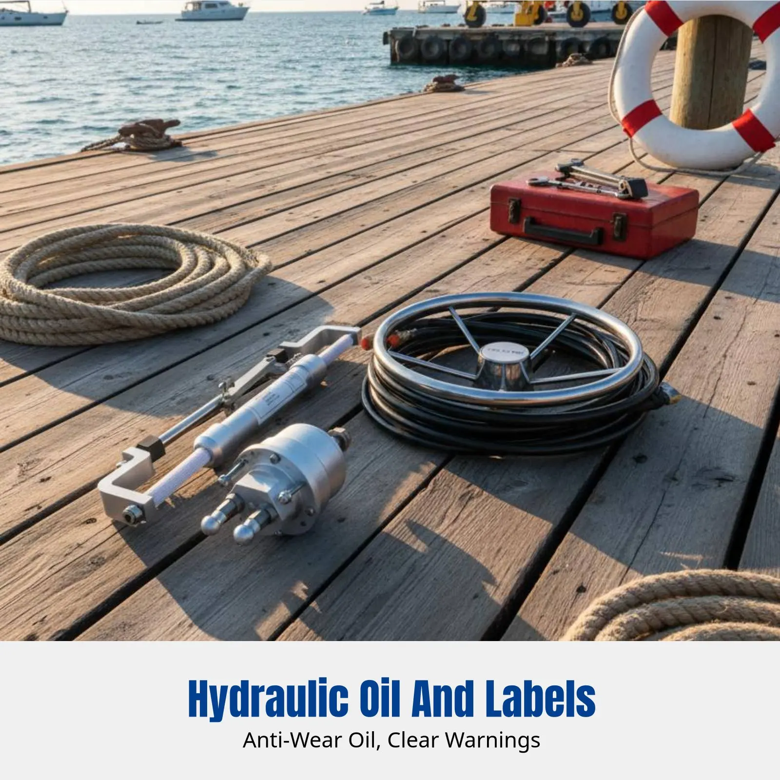 

Boat Hydraulic Steering System, Yacht Compatible, Outboard Engine, Universal, Precise Hydraulic Cylinder, Complete Kit