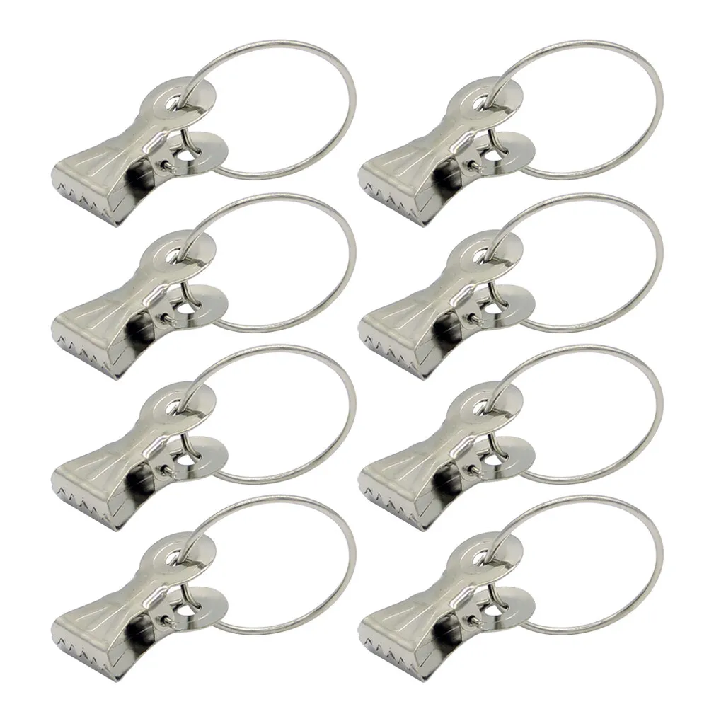 20Pcs Stainless Steel Curtain Clips Heavy Duty for Drapery Panels Valance String Lights Towels Crafts Living Room Bedroom