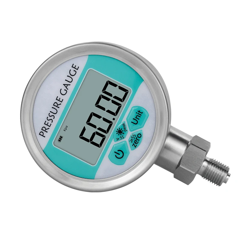 Digital Pressure Gauge 0-60Mpa LCD Display Manomete Battery-Powered 80mm Air Pressure Meter Psi/Bar/Kpa Water Pressure Gauge