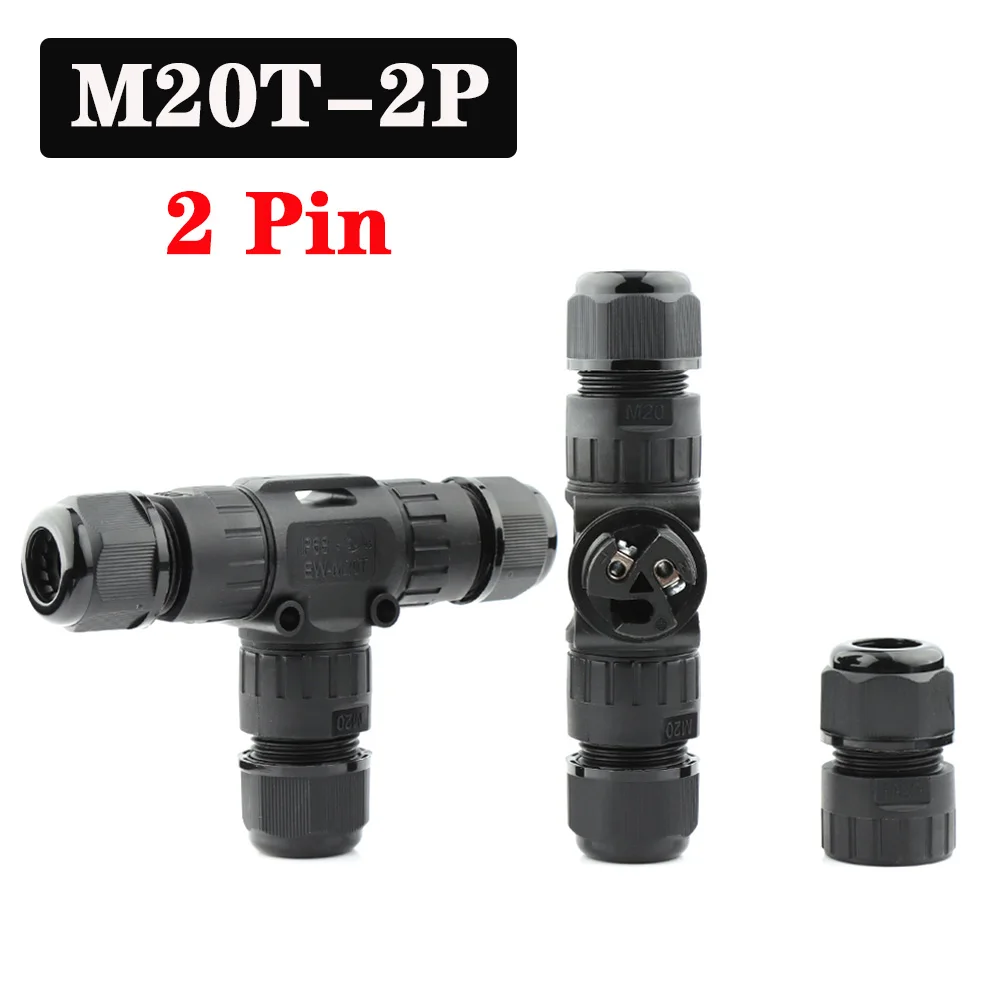 IP68 waterdichte connector 2 3 4 5-pins kabel Draadwartel Mouwconnectoren snelle schroefaansluiting Outdoor waterdichte terminal
