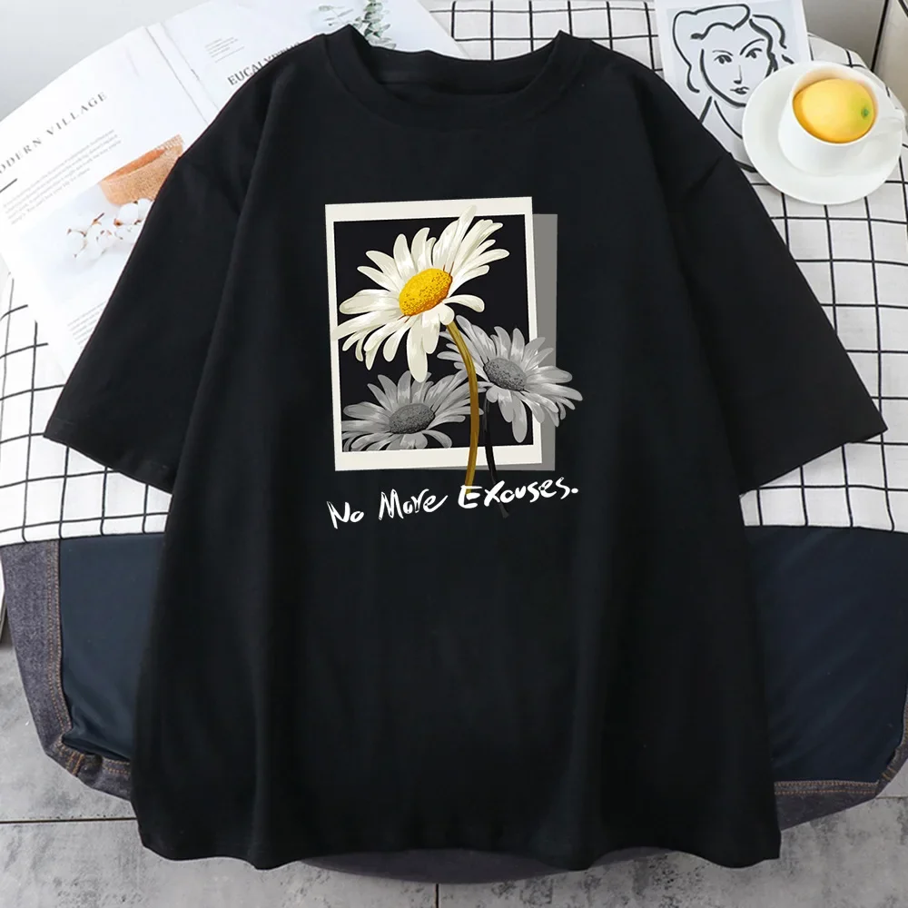 New Beautiful Flower Picture Women's T-shirt Hip Hop Street Wear Fashion Top Graphic T Shirts