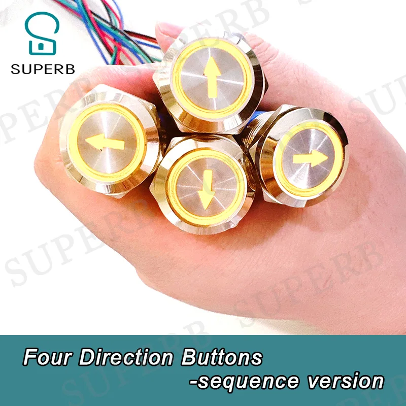 Escape room direction button prop 4 direction button prop metal button sequence version press button in correct order direction