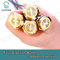 Escape room direction button prop 4 direction button prop metal button sequence version press button in correct order direction