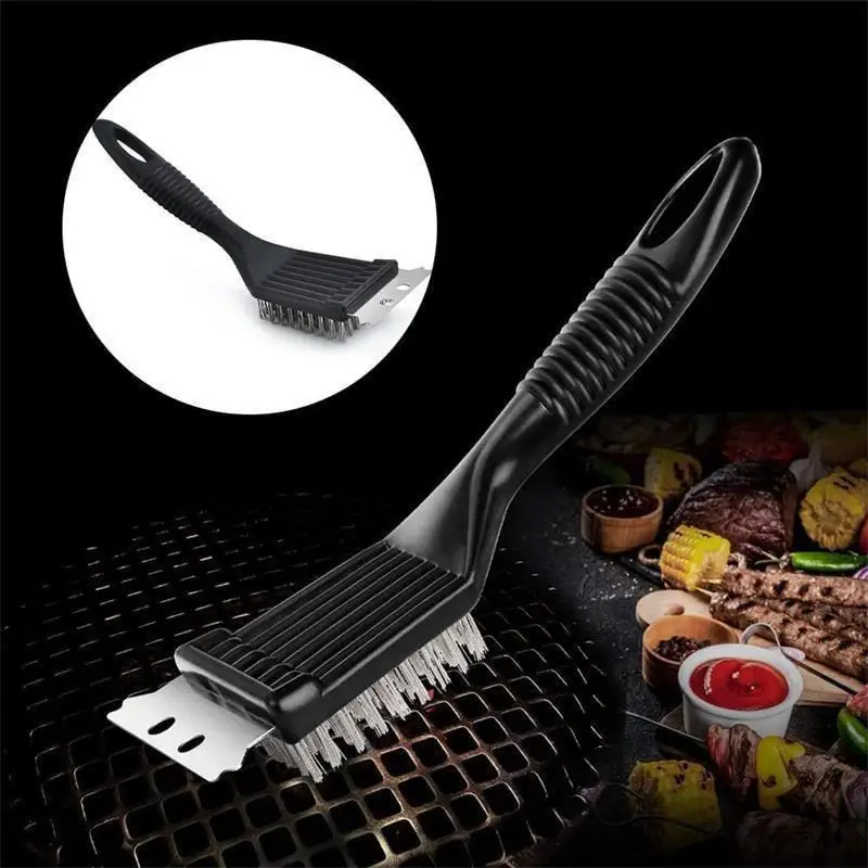 Heavy-Duty Grill Cleaning Brush Stainless Steel Wire Ideal for Barbecues and Outdoor Grilling