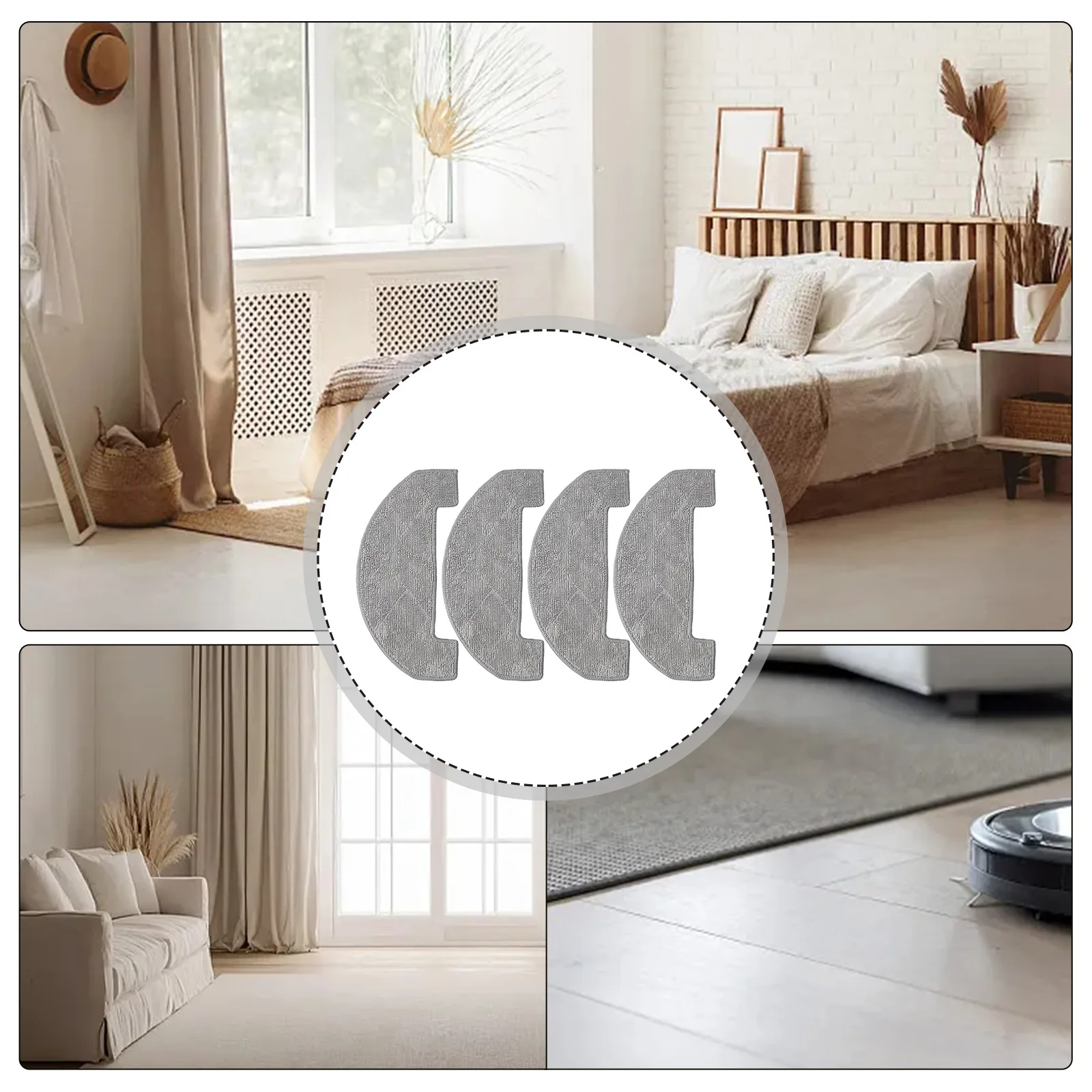Mop Cloths Compatible with For MONSGA for MAX Robot Vacuum Long Lasting Replacement Kit for Maintenance Mop Mop