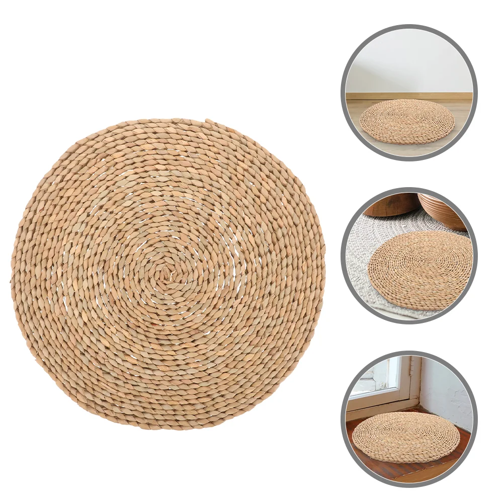 

Straw Futon Cushion Round Mat Bedroom Restaurant Cushions Floor Sitting Picnic Pad