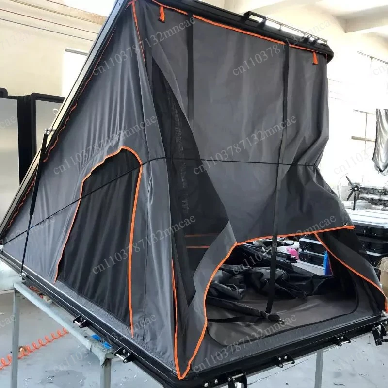 For Self-Driving Car Rear Awning Outdoor Adventure Companion Double Layer Aluminium Triangle Hard Shell Roof Tent